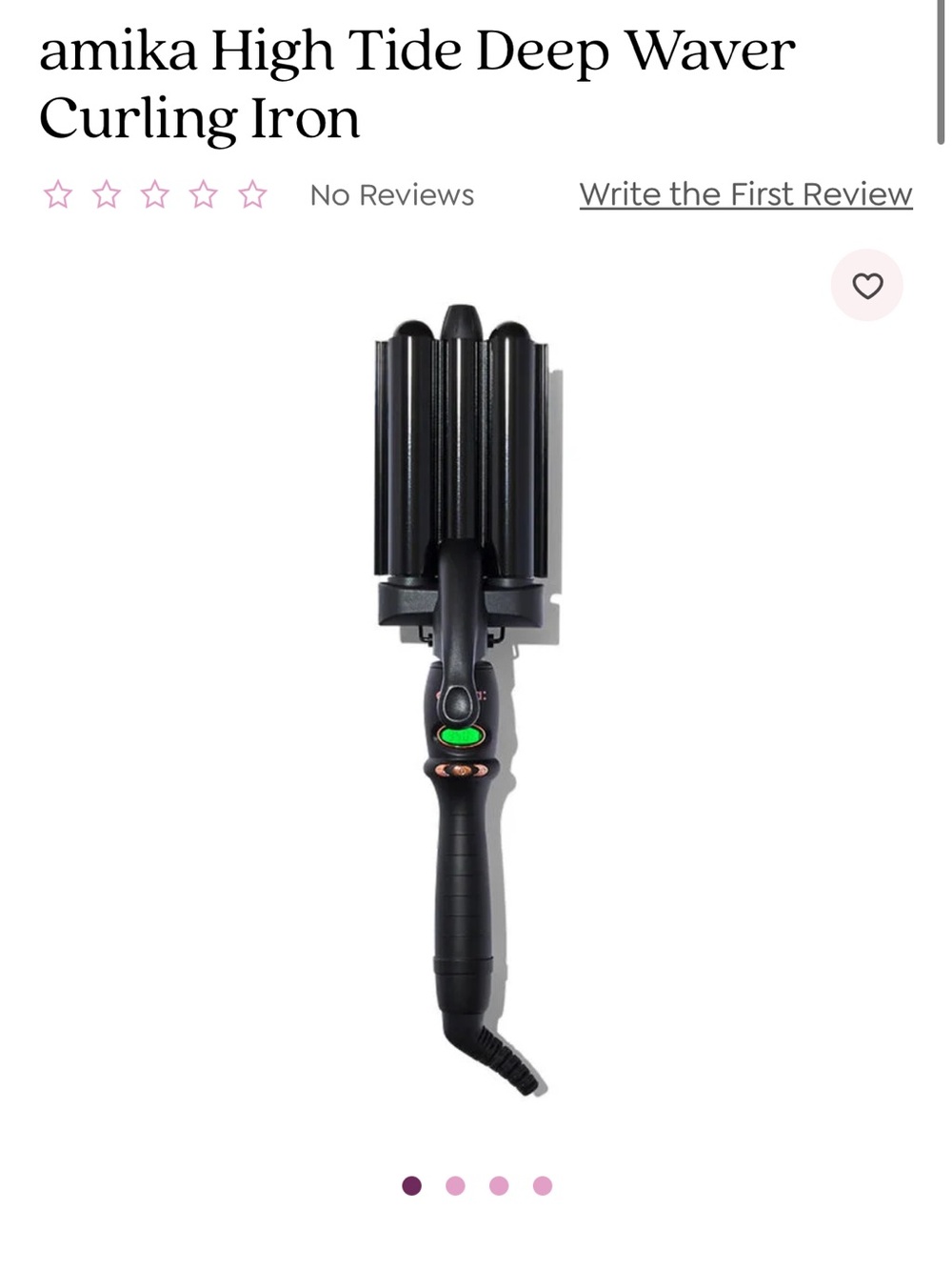 amika Deep Wave Triple-Barrel Waver – Black with Green Indicator